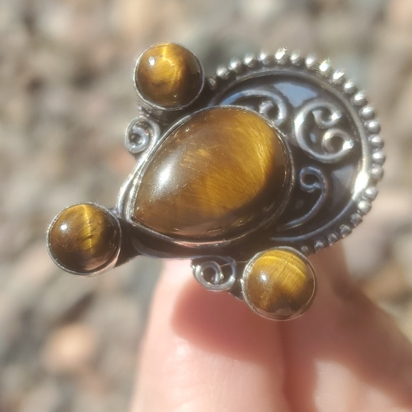New Tiger Eye 925 Silver Ring. - Picture 16 of 16